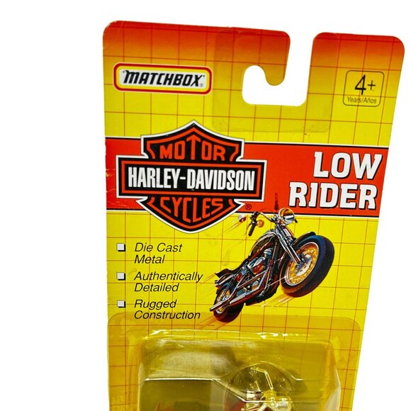 NWB 1992 Matchbox Harley Davidson Low Rider Motorcycle Die Cast Metal #76245 - Picture 5 of 10